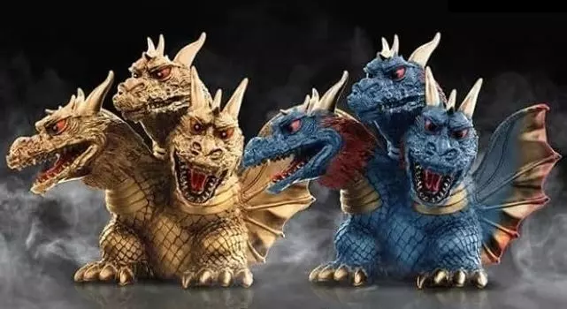 Серия Toho Kaiju Enshrined Beast 1964 Все 2 типа набор официальных фигурок KingGuhidorah золотой