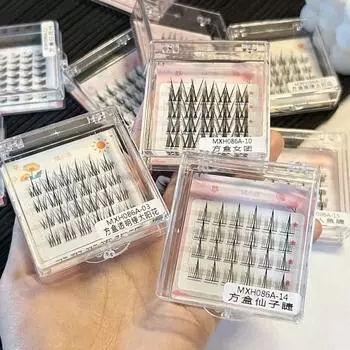 Серия Travel Различные смешанные стили Накладные ресницы Трилогия Белый лунный свет Густые, натуральные, маленькие и легкие