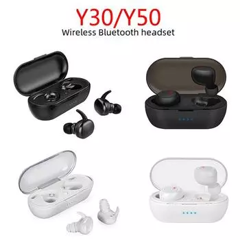 Серия True Wireless Bluetooth-гарнитура с цифровым дисплеем и шумоподавлением Y90 белый