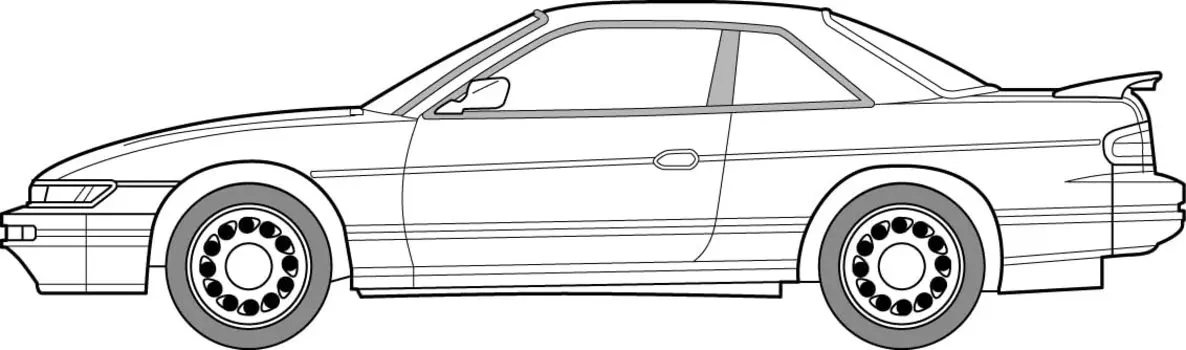 Серия Тугэ Nissan Silvia Пластиковая модель 1/24 №6 Q s (С13) белый