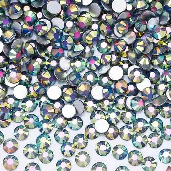 Серия Туман Разноцветные стразы AB Стекло Плоское дно Стразы Бриллиант Нейл-арт Ювелирные изделия Серебряное дно Огранка Плоское дно Бриллиант SS6 (2.0-2) 1440pcs/bag