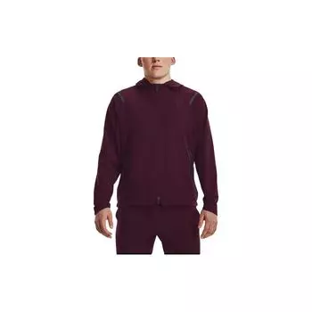 Серия Under Armour Sun Protection, однотонная спортивная тканая дышащая спортивная куртка на молнии с капюшоном и шнурком, мужская верхняя одежда, рок-фиолетовый 1370494-572 M