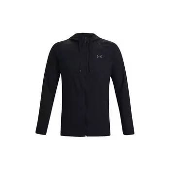 Серия Under Armour Sun Protection, однотонный логотип, спортивная повседневная куртка с капюшоном, мужские куртки черного цвета 1370499-001 XXL