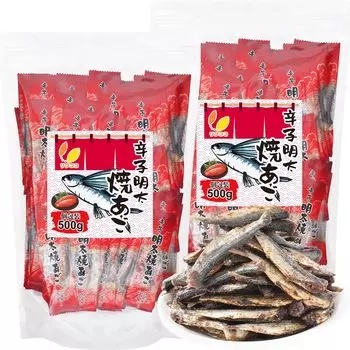 Серия закусок Rifcoco Karashi Mentaiyaki Acho Индивидуальная упаковка 500 г x 2 шт. в наборе Всего 1000 г Поставляется с застежкой-молнией Поставляется в сумке-подставке для