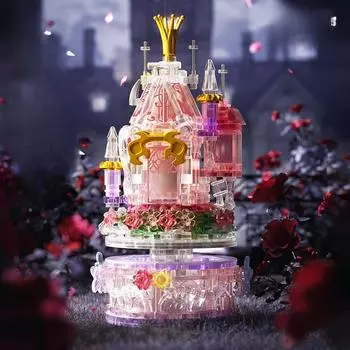 Серия «Замок сказки мечты» Декоративные украшения Игрушки-головоломки из микрочастиц Подарки на день рождения для девочек 11.5*5.5*6.8cm