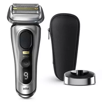 Серия зарядная подставка с чехлом для бритвы матово-серебристая 9Pro+9517s