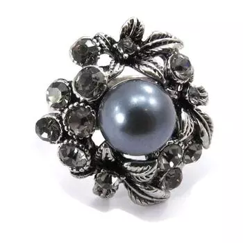 Серое дизайнерское кольцо Sissi