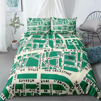 Serpent Sea Guildline Duvet Cover Set King Queen Double Full Twin Single Bed Linen Set 135x200cm