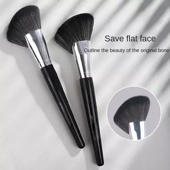 Серповидная кисть для ухода за волосамиБольшая угловая кисть для тенейБоковая сторона лица Кисть для макияжа с боковыми тенями для контура лицаПортативная упаковка