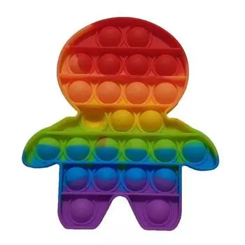 Сертифицированная KC игрушка для снятия стресса «Pop It Up Rainbow Bubble Wrap», популярная корейская игра