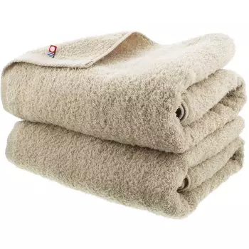 Сертифицированное банное полотенце Imabari Factory Imabari Towel, сделано в Японии, песочно-бежевый, 120 x 60 см, набор из 2 шт., прибл.