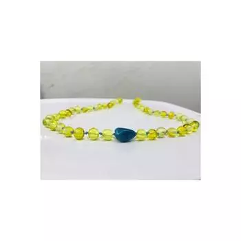 Сертифицированное оригинальное детское колье с подвеской из янтаря