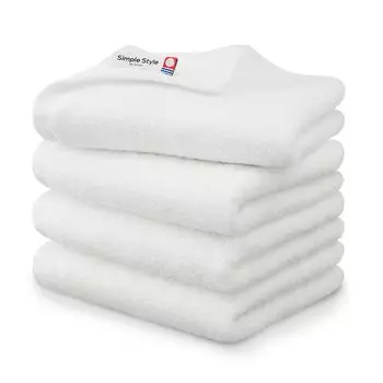 Сертифицированное полотенце для лица Iris Ohyama Imabari, белый набор из 4 хлопковых полотенец высокой плотности, плотное полотенце для прикосновений, которое окутывает вас антибактериальными и