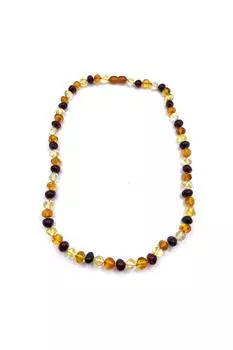 Сертифицированное янтарное оригинальное ожерелье из натурального камня, модель 4