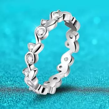 Сертифицированные GRA кольца D с полным муассанитом для женщин, 5 дизайнов, сверкающее обручальное кольцо для помолвки, серебро S925 6