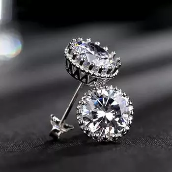 Сертифицированные оригинальные серьги-гвоздики из серебра 925 пробы 1 карат с муассанитом для женщин и мужчин, трендовые сверкающие ювелирные украшения 1ct and 1ct