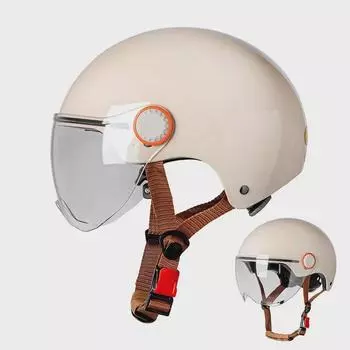 Сертифицированный 3C регулируемый летний полушлем унисекс, новый стандарт безопасности для электромобилей One Size бежевый