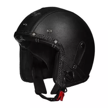 Сертифицированный 3C ретро-мотоциклетный шлем для мужчин и женщин, защитный кожаный шлем 3/4 для электромобиля M
