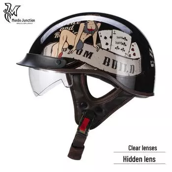 Сертифицированный 3C ретро-мотоциклетный шлем, всесезонный, универсальный, подходит для мужчин и женщин - летний полушлем 2XL