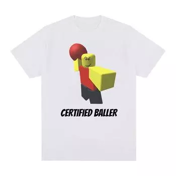 Сертифицированный Baller Смешной Мем Футболка Женская Унисекс Ретро Harajuku Модная Футболка с Коротким Рукавом 4XL чёрный