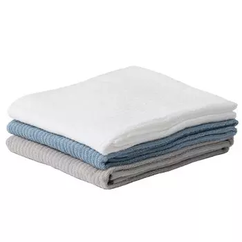 Сертифицированный бренд полотенец Имабари Набор для лица из 33 х 77 Сделано в рубчик Очень разнообразные и тепло-серые полотенца, 3, Прибл.. см, Япония, Переплетение, Мягкий, Тонкий,