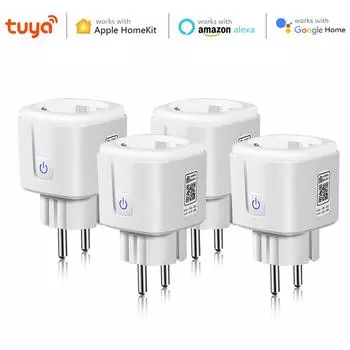 Сертифицированный MFI Homekit Tuya Smart Life, розетка с Wi-Fi, 16А, пульт дистанционного управления с таймером, умный дом для Alexa Google Assistant