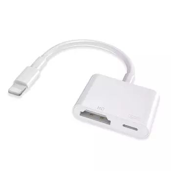 Сертифицированный MFi кабель-переходник iPhone HDMI Lightning HDMI 1080P Full HD Не требуется никаких настроек Без источника питания Подлинный Lightning HDMI iPhone TV