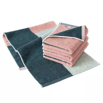 Сертифицированный набор полотенец для лица Bloom Imabari Towel из 4 коктейльных полотенец, сделано в Японии (Персиковый зеленый)