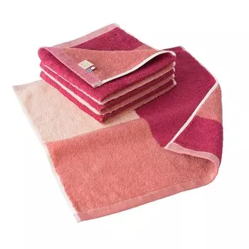 Сертифицированный набор полотенец для рук Bloom Imabari Towel из 4 коктейльных полотенец, сделано в Японии (Кассис розовый)