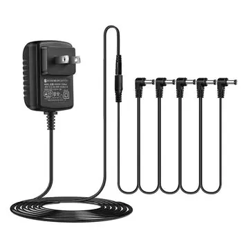 Сертифицированный PSE адаптер переменного тока DC9V1A с центральным питанием, адаптер питания для педалей эффектов электрогитары, внешний диаметр, диаметр, кабель питания, Security-01