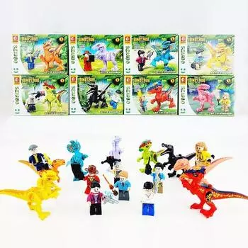 Сертифицированный Tobrick KC набор фигурок динозавров из мира динозавров, блок 8, набор