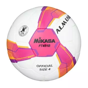 Сертификация футбольной ассоциации Японии MIKASA Soccer 4 Мяч для начальной школы, рекомендуемый мяч с внутренним давлением, Мяч, No. Мяч, АЛЬМУНДО, розовый