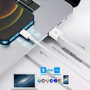 Сертификация MFi 3 шт. USB-кабель для подсветки iPhone 14 13 12 Pro Max X XS XR 8 7 Plus iPad 2.4A быстрое зарядное устройство кабель для передачи данных 1m