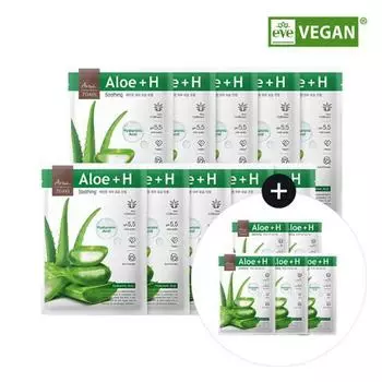 [Сертификация Vegan] Маска Arial Seven Days с алоэ H 10 листов + 5 листов, специальная корейская маска в упаковке