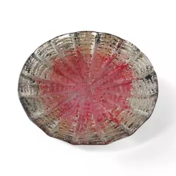 Serving Plate Glass Plate Round Plate Small Pink Gold 15cm Sairan J-kitchens розовый