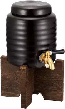 Сервер Pearl Metal Waraku Shochu, черный, ширина 150 мм x глубина 180 мм x высота 240 мм (Маленький) 1.0л Л-795