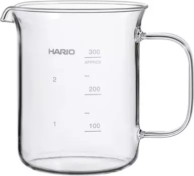 Сервер стаканов HARIO для научных целей емкостью 300 мл с памятью измерения, термостойкое стекло, сделано в Японии [BV-300]