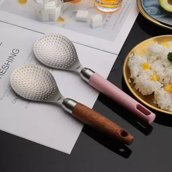 Сервировочная ложка Загущенный Большой емкости Нетоксичный Практический Подвесной Противоскользящий Кухонный Инструмент коричневый