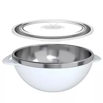 Сервировочная миска Buzz из нержавеющей стали + изоляционная крышка, разноцветные, 1 комплект, популярные корейские товары для родителей