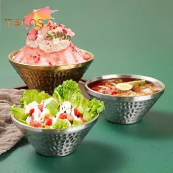 Сервировочная миска, двухслойная посуда, полированная красивая лапша, рисовый суп, хлопья, кухонные принадлежности