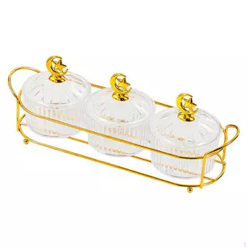 Сервировочная тарелка для закусок с крышкой, секционное блюдо для угощений в гостиной чистый