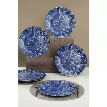 Сервировочная тарелка Keramika Blue Clove, 26 см, 6 шт. — 18945