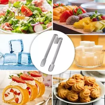 Сервировочные щипцы Ледяной зажим для вечеринок Праздничные встречи Щипцы для фуршета М-образная ручка Щипцы для закусок из нержавеющей стали Универсальные кухонные щипцы 1pc