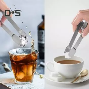 Сервировочные щипцы Ледяной зажим для вечеринок Праздничные встречи Щипцы для фуршета М-образная ручка Щипцы для закусок из нержавеющей стали Универсальные кухонные щипцы 1pc