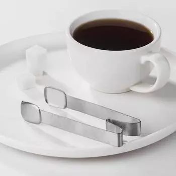 Сервировочные щипцы Ледяной зажим для вечеринок Праздничные встречи Щипцы для шведского стола М-образная ручка Щипцы для закусок из нержавеющей стали Универсальные кухонные щипцы 1pc