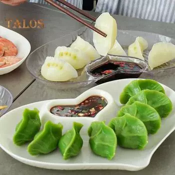 Сервировочный набор для чипсов и дипов Разделенное сервировочное блюдо Тарелки для суши с отделением для соуса Сыры Поднос для подачи закуски из пельменей Тако Суши белый