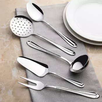 Сервировочный набор Nehir Saray Plain из 5 предметов из нержавеющей стали