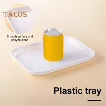 Сервировочный поднос Пластиковый прямоугольный штабелируемый кухонный поднос Многоразовый поднос для вечеринки для демонстрации еды Сервировка фруктов Печенье Десерты Закуски S