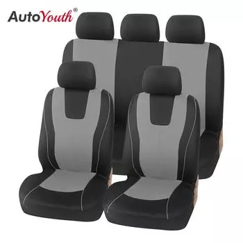 Серые чехлы на автомобильные сиденья
