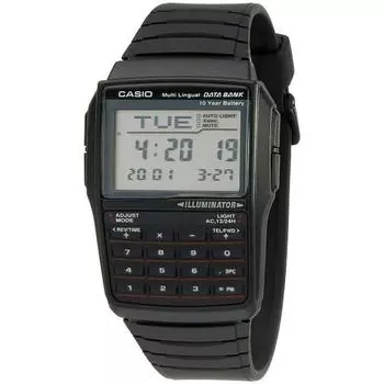 Серые цифровые повседневные кварцевые часы Casio Data Bank винтажные заграничные мужские DBC-32-1A серый